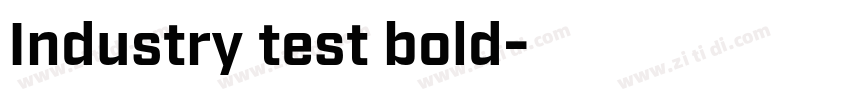 Industry test bold字体转换